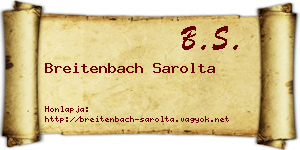Breitenbach Sarolta névjegykártya